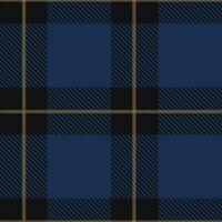 Tartan seamless pattern, blue and black can be used in fashion design. Bedding, curtains, tablecloths photo