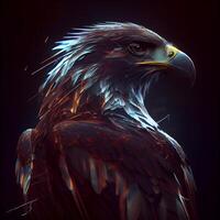 Eagle portrait. 3D illustration. Elements of this image furnished by NASA, Image photo