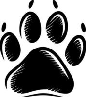 Paw - Minimalist and Flat Logo - Vector illustration