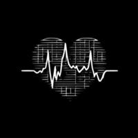 Heartbeat - Minimalist and Flat Logo - Vector illustration