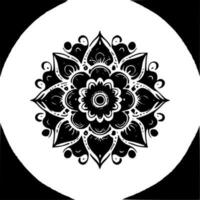 mandala - minimalista y plano logo - vector ilustración