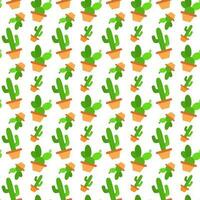 sin costura antecedentes con cactus envase papel modelo. vector