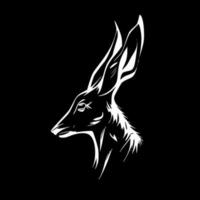 Kangaroo, Black and White Vector illustration