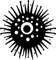 Virus - Black and White Isolated Icon - Vector illustration