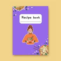 Cover for a recipe book. Front page for the cookbook. Vector. vector