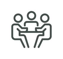 Teamwork related icon outline and linear vector. vector