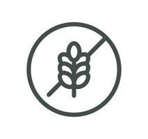 Allergen related icon outline and linear vector. vector