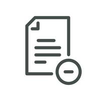 Document and paperwork icon outline and linear vector. vector