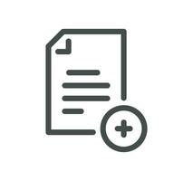 Document and paperwork icon outline and linear vector. vector