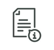 Document and paperwork icon outline and linear vector. vector