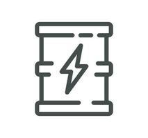 Energy types related icon outline and linear vector. vector