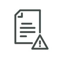 Document and paperwork icon outline and linear vector. vector