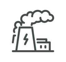 Energy types related icon outline and linear vector. vector