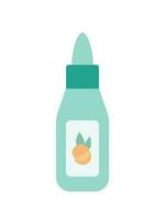 Vector cuticle oil with orange flat illustration
