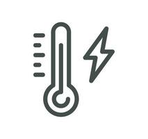 Energy types related icon outline and linear vector. vector