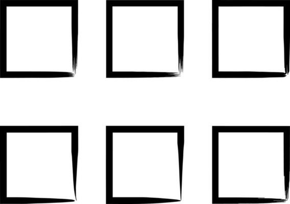 Set of Frames in Grunge Style