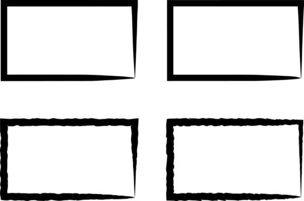 Set of Frames in Grunge Style