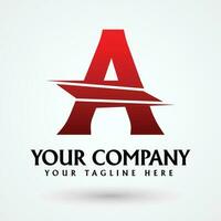 Letter A logo design vector