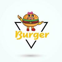 diseño de logotipo de hamburguesa vector