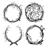 Set icons Birds Nest for a logo vector