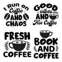 coffee T-Shirt Design Digital Download Bundle vector