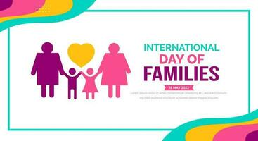 International Day of Families background or banner design template vector