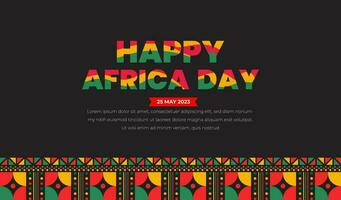 happy Africa day background or banner design Template. vector