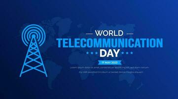 World Telecommunication Day background or banner design template vector