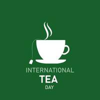 International Tea Day.illustration vector graphic.design for social media. Holiday concept. Template for background, banner, card, poster with text inscription. Vector EPS10 illustration.