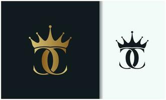 Crown logo with double C lettering vector