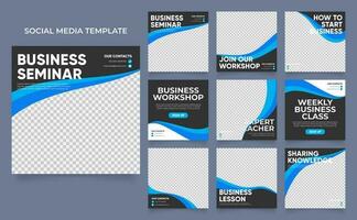 Social media template business agency for digital marketing and business sale promo vector