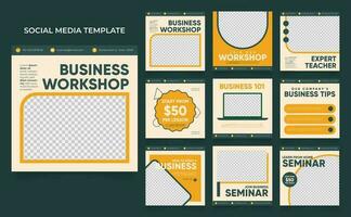 Social media template business agency for digital marketing and business sale promo vector