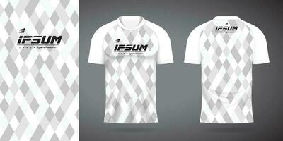 white gray jersey sport uniform shirt design template vector