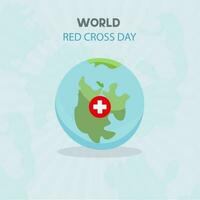 World red cross day concept vector illustration, 8th may red cross health concept with vector