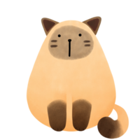 Cute Siamese cat png