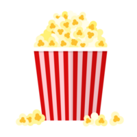 Popcorn snack in flat style png