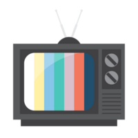 Retro Television with color frame png