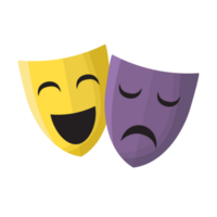Comedy and tragedy theater masks png