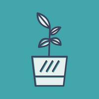 Flower Pot Vector Icon