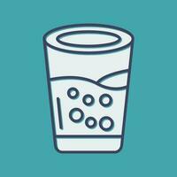 icono de vector de vaso de agua