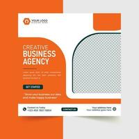 digital marketing agency and corporate social media post template vector