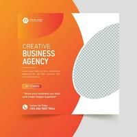 digital marketing agency and corporate social media post template vector