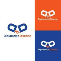dd logo y médico minimalista logo diseño vector