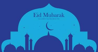 Eid Mubarak Art Illustration Background Design Template vector