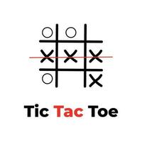 Tic tac toe game with vector illustration.