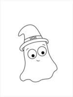 Vector halloween coloring pages for kids and adult