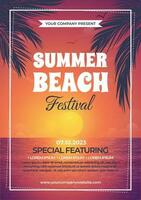 Summer Beach Festival Poster vector