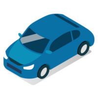 isométrica azul coche png