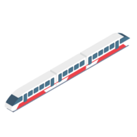 Isometric Modern High Speed Train png