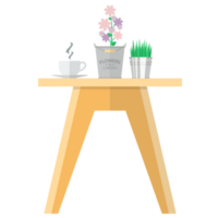 Side table in flat style png